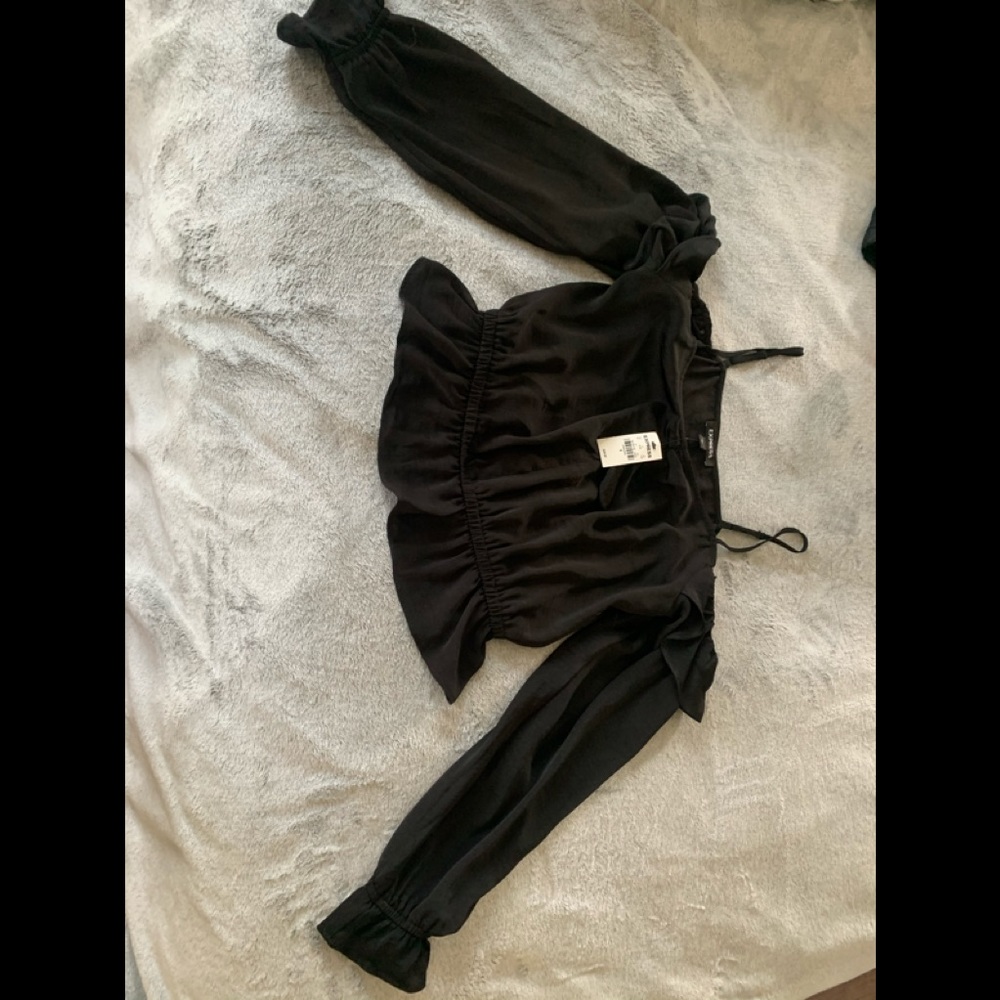 Express off shoulder crop top